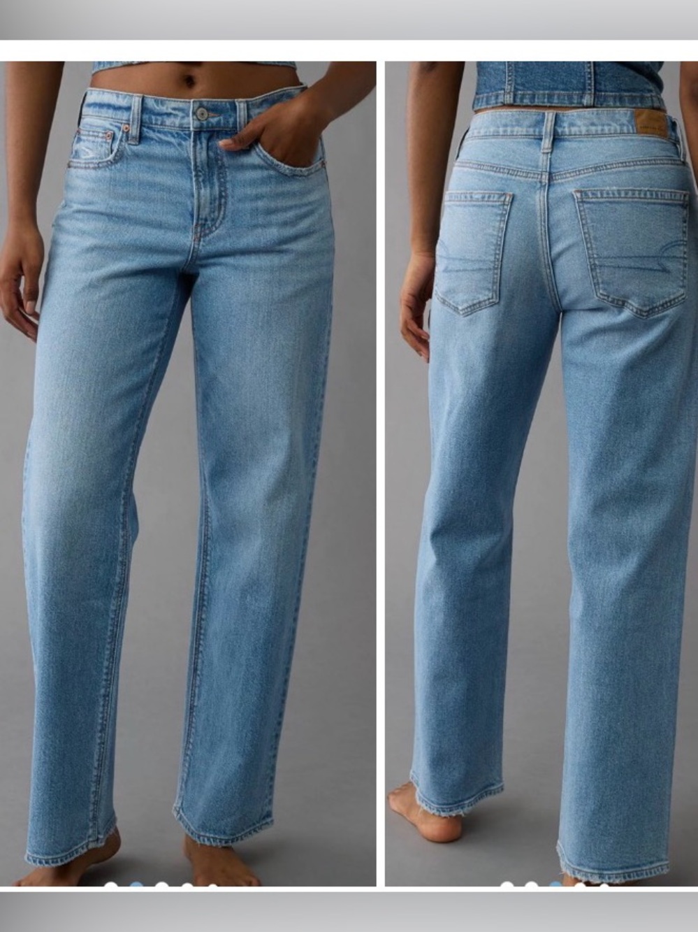 American Eagle Strigid High-Waisted Stovepipe Jeans Womens 4 Blue Denim